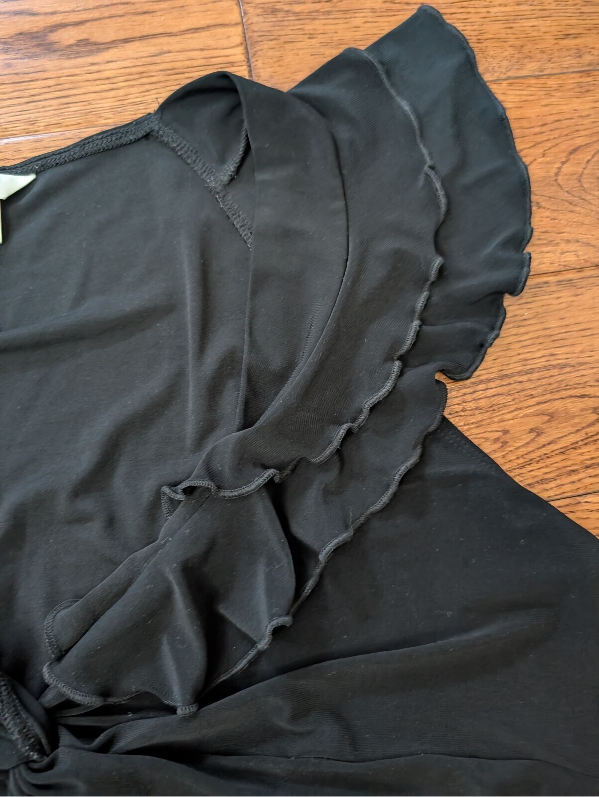 Christopher & Banks Polyester Sleeveless Knot Front Black Top Size Xl — image 4 of 6